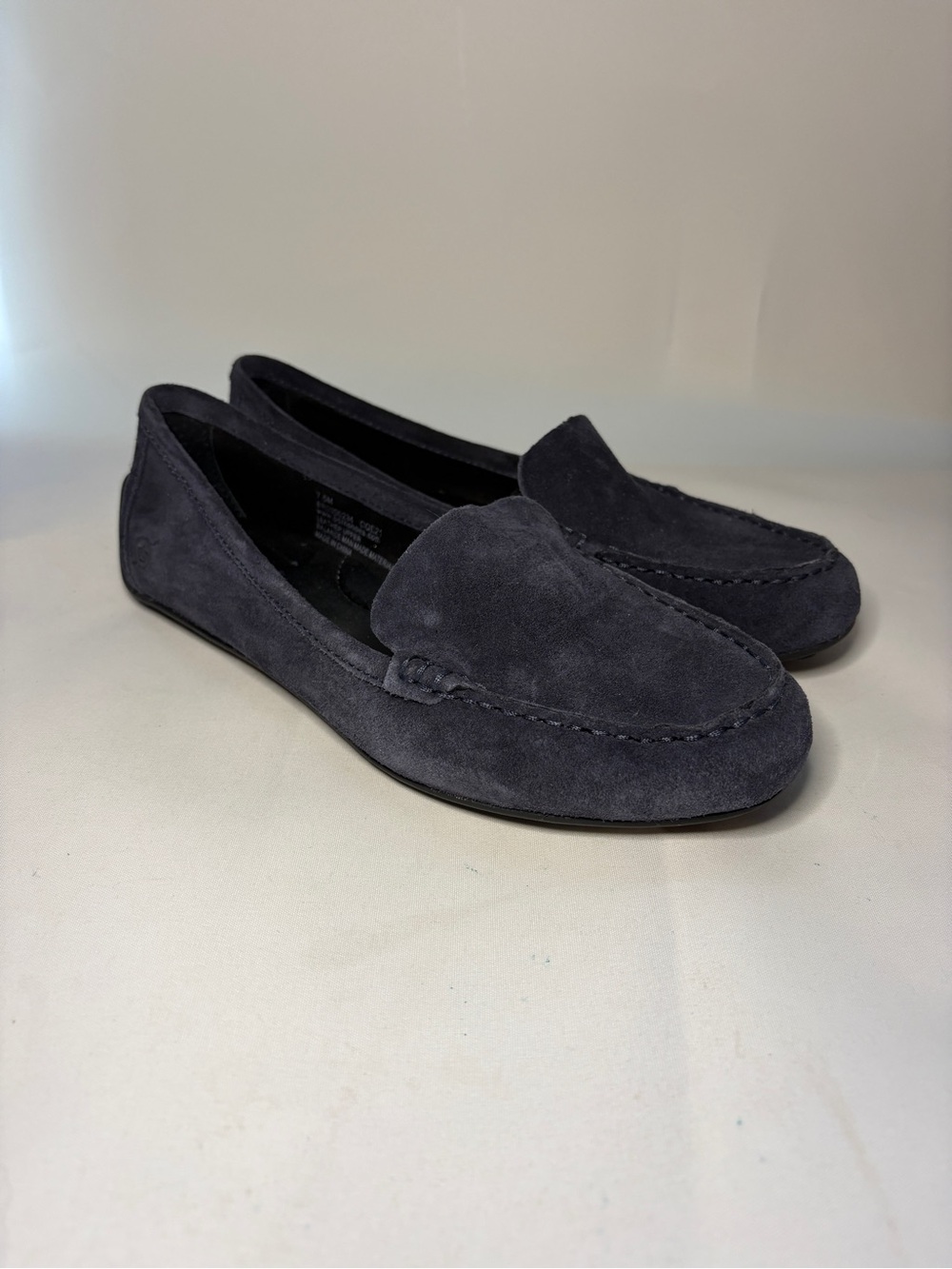 NEW Born Women's Size 7.5 Navy Blue Suede Driving Loafers Comfort Moccasin Flats